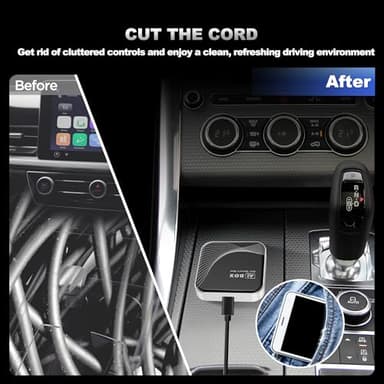 TERUNSOUl 3-in-1 Wireless CarPlay Adapter & Android Auto Wireless Adapter, Plug & Play, Easy Setup, Supports Netflix, YouTube, TF Card, and More for Cars with OEM Wired CarPlay/Android Auto - Image 8