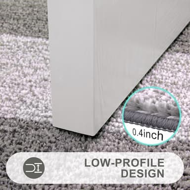 Kitinjoy Indoor Outdoor Door Mat, 71x47 Non-Slip Absorbent Dirt Trapper, Low-Profile Washable Inside Entrance Front Floor Mat, Sturdy Soft Entry Doormats for Entryway, Light Grey - Image 4