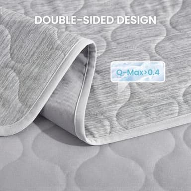 Cozy Bliss Leakproof Cooling Blanket for Large Dogs – Q-Max>0.4, Durable & Washable Dog Cooling Mat for Hot Weather, Soft Pet Throw & Couch Protector for Multiple Pets 60x80 Inch, Heather Silver Grey - Image 6