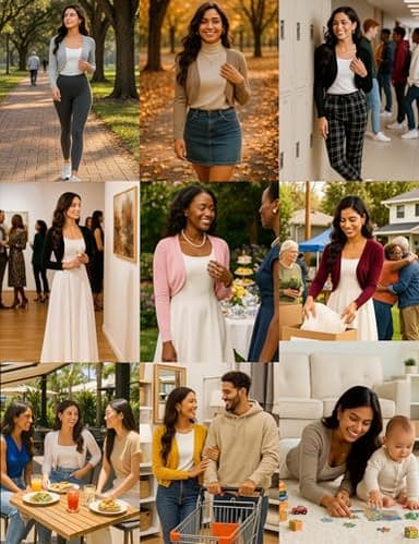 McVanedy Women's Long Sleeve Cropped Cardigan Sweaters Jackets Open Front Shrugs for Dresses Black M - Image 3