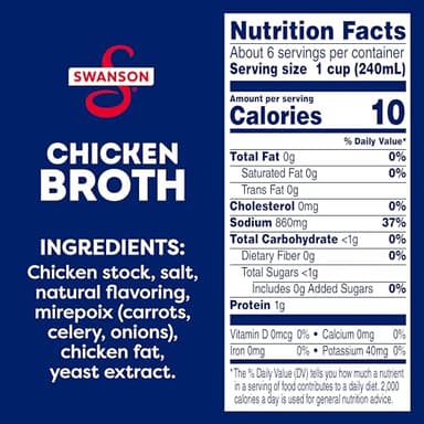 Swanson 100% Natural Chicken Broth, 48 oz Carton (Case of 8) - Image 3
