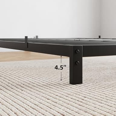 GAOMON 6 Inch Queen Bed Frame, Low Profile Queen Metal Platform Bed Frame Support Mattress Foundation, Noise Free, Easy Assembly, Black - Image 5