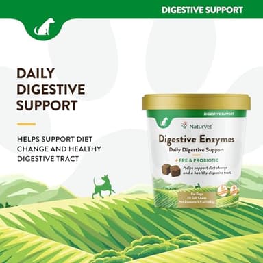 NaturVet – Digestive Enzymes - Plus Probiotics & Prebiotics – Helps Support Diet Change & A Healthy Digestive Tract – for Dogs (Soft Chews, 70 Count) - Image 3