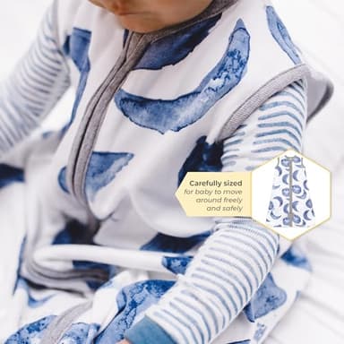 Burt's Bees Baby Beekeeper Wearable Blanket Winter, Organic Cotton Swaddle 0.5 or 1.5 TOG, Baby Infant Wearable Blanket & Essentials Shower Gift - Image 6
