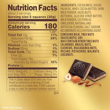 Ferrero Rocher Premium Chocolate Bars, 8 Pack, Dark Chocolate Hazelnut and Crunchy Salted Caramel, ​Individually Wrapped, 3.1 oz Each - Image 2
