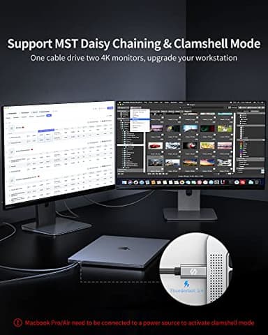 Silkland USB C to Displayport 1.4 Cable [8K 60Hz, 4K/2K 240Hz] Thunderbolt 4/3 to DisplayPort 6.6FT, Braided Type C to DP 32Gbps, HDCP, G-Sync,Compatible for iPhone 16/15,MacBook Pro/Air,Odyssey G8/G9 - Image 2