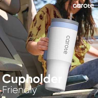 CAROTE 3-Pack Insulated Stainless Steel Water Bottles with Upgraded Leakproof Tech, Car Holder Fit & Scratch-Resistant, 32/32/40 oz Travel Straw Tumblers Set for Home/Car/Outdoor (Blue) - Image 7