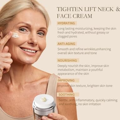 ULTIBELA Tighten and Lift Neck Cream, Deep Hydration Neck Firming Cream with Retinol, Collagen & Honey Anti-Aging & Wrinkle Moisturizer for Face, Neck & Décolleté Women & Men 1.7 Fl Oz - Image 3
