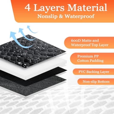 Mancro Floor Dog Hammock for Truck with Flip Up Rear Seats, Waterproof Truck Dog Seat Cover Back Seat with Mesh Window, Compatible with F150, Chevy Silverado & RAM, Black - Image 4