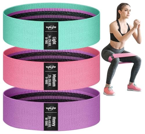 WALITO Resistance Bands for Working Out, Fabric Exercise Bands for Legs and Butt, Workout Bands for Women and Men, Booty Band for Yoga Starter Set, Pilates, Rehab, Fitness and Home Workout - Image 1