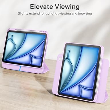 SPARIN Case for iPad Air 11 inch M3/ M2, iPad Air 7th/6th/5th/4th Gen (2025/2024/2022/2020) 10.9 inch,Case with Apple Pencil Holder, Detachable Magnetic Cover, Portrait and Landscape Stand, Purple - Image 7