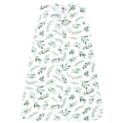 Hudson Baby Unisex Baby Cotton Sleeveless Wearable Sleeping Bag, Sack, Blanket, Eucalyptus, 18-24 Months - Image 1