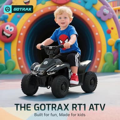 Gotrax RT1 Ride on Toys for Toddlers 1.5-4, Safe 12V Lead-acid Battery up to 80 Minutes, Forward/Reverse 2 Gears, Max 1.5MPH Speed&8" Big Tire, Electric Vehicle ATV Car Best Gift for Age1.5–4 Boy Girl - Image 4