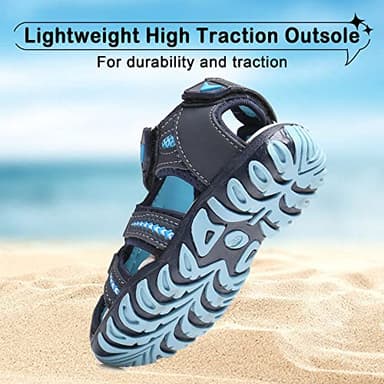 Blikcon Boys Girls Sandals Close Toe Outdoor Soft Sole Summer Sandals (Toddler/Little Kid) - Image 4