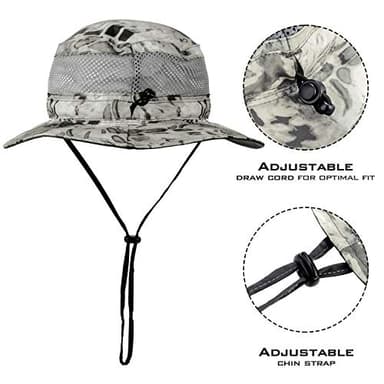 KastKing Sol Armis UPF 50 Boonie Hat - Sun Protection Beach & Hiking, Fishing, Paddling, Rowing, Kayaking - Silver Mist - Image 3