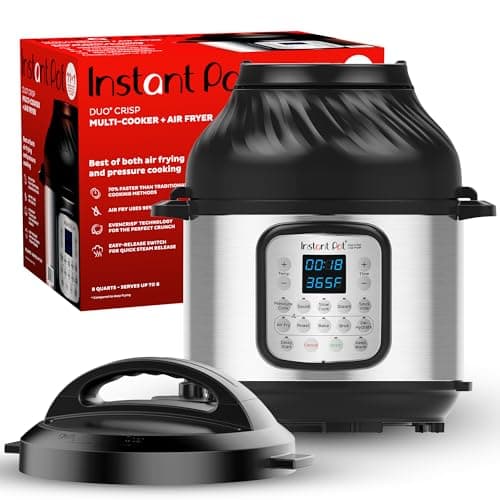 Instant Pot Duo Crisp 11-in-1 Air Fryer and Electric Pressure Cooker Combo with Multicooker Lids that Air Fries, Steams, Slow Cooks, Sautés, Dehydrates, & More, Free App With Over 800 Recipes, 6 Quart - Image 1