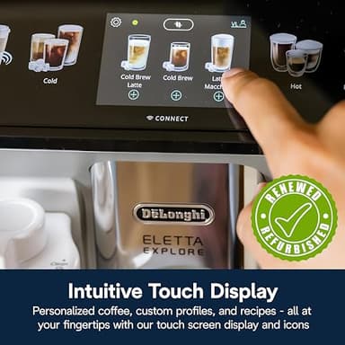 De'Longhi Eletta Explore Fully Automatic Espresso Machine with Cold Brew, ECAM45086S (Renewed) - Image 5