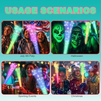 JSronms 24 PCS Fiber Optic Wand,Glow Fiber Optic Wands,Glow in The Dark Party,Glow Wands led Light up Party Favors for Wedding,neon Party,New Year Party Favors,Halloween,Christmas,Bar DJ - Image 5