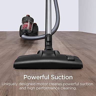Eureka Bagless Canister Vacuum Cleaner, Lightweight Vac for Carpets and Hard Floors, Red, Whirlwind NEN110D - Image 2