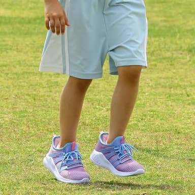 RUNSIDE Boys Girls Tennis Shoes Kids Lightweight Breathable Sneakers Lace-up Running Athletic Shoes for Toddler/Little Kid/Big Kid Purple - Image 7