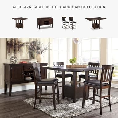 Signature Design by Ashley Haddigan 24" Counter Height Upholstered Barstool 2 Count, Dark Brown - Image 7