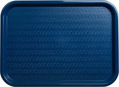 Carlisle FoodService Products Cafe Fast Food Cafeteria Tray with Patterned Surface for Cafeterias, Fast Food, And Dining Room, Plastic, 16.31 X 12.06 X 0.7 Inches, Blue, (Pack of 24) - Image 2