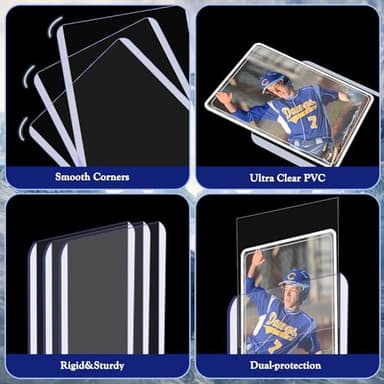 1000 PCS TopLoaders Card Sleeves for Trading Card, 3" x 4" Hard Plastic Baseball Card Protectors Card Holder Fit for MTG, TCG, Stardard Cards Sports Cards - Image 4