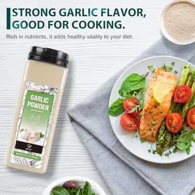 Soeos Garlic Powder 22 Ounce(624 g), Garlic Powder Seasoning, Non-GMO, Gluten Free, Garlic Seasoning for Flavor Vegetables, Grilled Meats, Salads, Dressings and More - Image 5