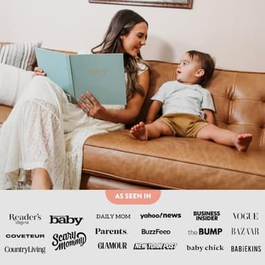 Lucy Darling Baby Memory Book – Celestial Skies | Luxury Baby First Year Book & Photo Album | Gender Neutral Keepsake Journal for Milestones, Memories & Photos | Thoughtful Pregnancy Gift - Image 5