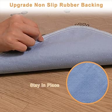 Peepeego 2Pack Pee Pads for Dogs Reusable+Free Dog Comb, Waterproof Rug 36”x48, Absorbent Puppy Pads Washable, Non Slip Protector for Bed Couch Carpet - Image 3