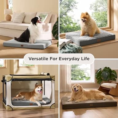 Bedsure XXL Dog Bed for Crate - Extra Large Orthopedic Pet Beds with Removable Machine Washable Cover, NOT Waterproof Egg Crate Foam Puppy Pad, Suitable for Pet Up to 100 lbs, 47"x29" - Image 7