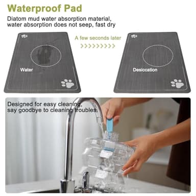 RIZZARI Large Water Dispenser for Dogs: 8L Gravity White Automatic Stainless Steel Waterer - 100% BPA Free - Raised Pet Feeder for Pet Dogs Indoor/Outdoor - Image 4