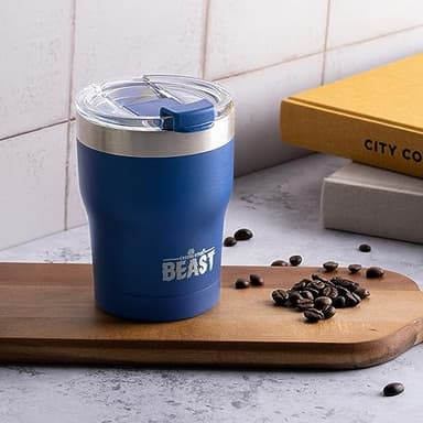 Beast 10 oz Tumbler Stainless Steel Vacuum Insulated Coffee Ice Cup Double Wall Travel Flask (Royal Blue) - Image 4