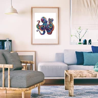 Qiuenisray 500 Piece Puzzles for Adults, Wooden Octopus Jigsaw Puzzles Royal Unique Shape Ocean Puzzle, Irregular Wood Puzzles Creative Gift for Adults and Kids Family Game (16.9x16.9 in) - Image 6