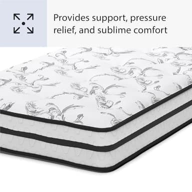 Signature Design by Ashley Twin Size Chime 8 Inch Medium Firm Innerspring Mattress with Pressure Relief Quilt Foam, Fiberglass Free, Mattress In A Box - Image 9