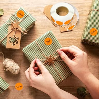 PARLAIM 10000 PCS 1 inch Colored Dot Stickers Round Color Coding Labels,10 Rolls Polka Circle Dots Bulk for Office Classroom, Orange - Image 2