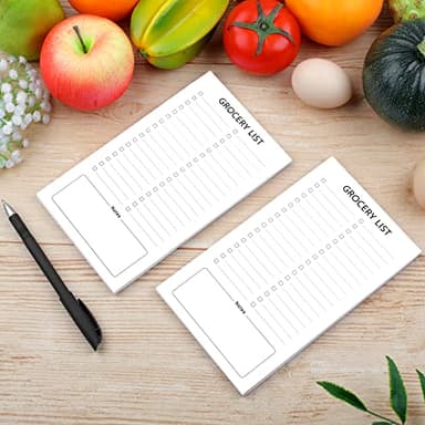 Joyberg Grocery List Magnet Pad for Fridge, 2 Pack Magnetic Notepads for Refrigerator, Magnetic Grocery List Pad for Fridge, Full Magnet Back Shopping Lists, 60 Sheets Per Note Pads - Image 7