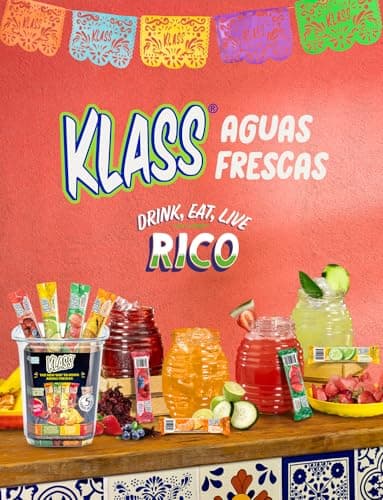 Klass Aguas Frescas Powdered Drink Mix | 44 Sugar Free Powder Packets | Flavors - Cucumber Limeade Pineapple Tangerine Strawberry Watermelon & Hibiscus Berries - Water Enhancer To Go! - Image 6