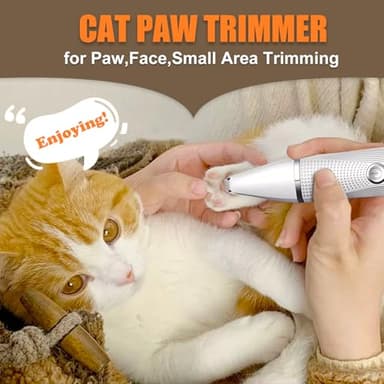 Bautrium Cat Grooming Clippers Kit with Paw Trimmer, 3 in 1 Electric Pet Hair Trimmer Supplies for Thick Matted Hair, Heavy Coat Butt Shaver Cat Razor Fur Trimmer for Dogs at Home - Image 5