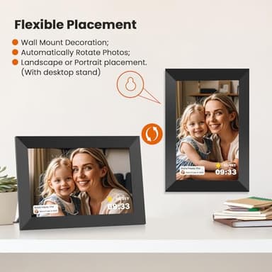 Uhale Digital Picture Frame WiFi 10.1 Inch with 32GB Storage, Electronic Photo Frames 1280 x 800 HD IPS Touch Screen, Auto Rotate, Slideshow, Instantly Share Photos and Videos from Anywhere - Image 5