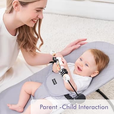 iGRATENS Baby Bjorn Bouncer Toy Bar, Toy Bar for Bouncer Balance Soft & Bliss, Easy to Attach and Remove, Child-Friendly Materials, Ideal for Baby, Black and White Toys - Image 3