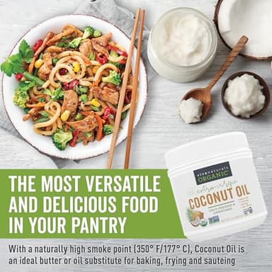 Viva Naturals Organic Coconut Oil - Unrefined and Cold-Pressed, Natural Hair Oil, Skin Oil and Cooking Oil with Fresh Flavor, Non-GMO Extra Virgin Coconut Oil (Aceite de Coco), USDA Organic, 32 Fl Oz (Pack of 1) - Image 5