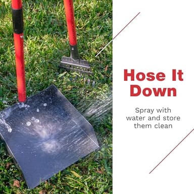 Pawler Pooper Scooper for Large Dogs, Small Dogs and Horses, Metal Poop Scooper Set with Long Handle Rake, Spade and Tray for Yard, Grass, Dirt or Gravel, Heavy Duty Aluminum Poop Picker Upper - Image 8