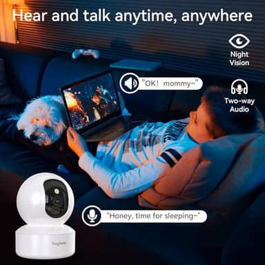 BoyKeep Indoor Camera - 2K Pet Camera, 5G/2.4GHz WiFi Cam for Baby Monitor with Phone App, 360° Pan & Tilt, 2-Way Audio, Color Night Vision, New for 2025 with 12s Free Cloud Storage - Image 5