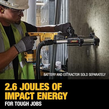 DEWALT 20V MAX SDS Plus 1 Inch Cordless Rotary Hammer with D-Handle, Bare Tool Only (DCH133B) - Image 6