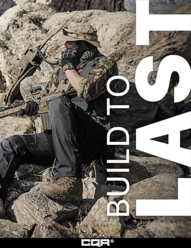 CQR Men's Tactical Pants, Water Resistant Ripstop Cargo Pants, Lightweight EDC Work Hiking Pants, Outdoor Apparel, Raider Black, 32W x 34L - Image 4