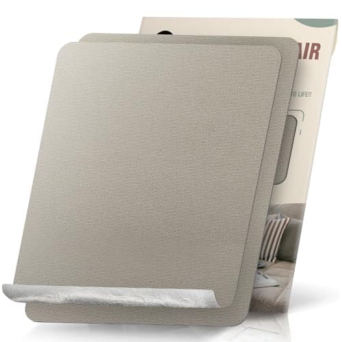 2 Pieces 9 x 11 inch Canvas Repair Patches Canvas Fabric Patch Self-Adhesive Canvas Repair Tape Waterproof Outdoor Gear Repair Patch Kit for Boat Cover Awning Sofa Chair Couch Tent Bag (Ivory Gray) - Image 1