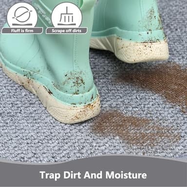 Front Door Mat Outside Entrance, Welcome Mat Outdoor, Indoor Entryway Rug, Dirt Trap Non-Slip Washable Low Profile, Muddy Resistant, Absorbent Fade-Resistant for Front Back Door Indoor 36"x24" Grey - Image 3