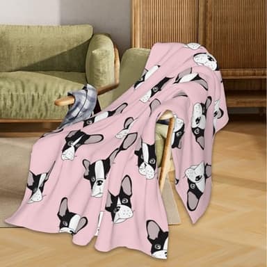 Bulldog Dog Blanket,Dog Soft Lightweight Throw Blanket for Sofa Couch Bed Room 50x60 inch - Image 5
