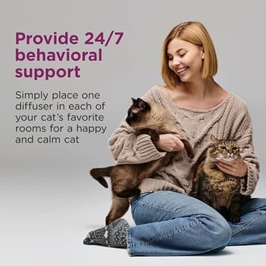 COMFORT ZONE Value Kit; 3 Multicat Diffusers & 6 Refills; Cat Calming Pheromone; Reduce Stress, Aggression, Fighting, Urine Marking, Scratching - Image 6